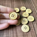 200pcs/bag Eco Friendly 2cm Four Hole Round Nature Bamboo Button for Quilt Cover