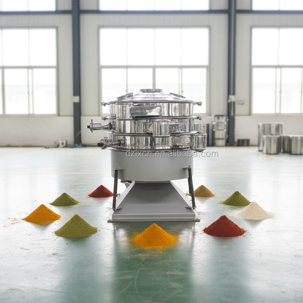 Large Capacity Round Tumbler Swing Rotary Vibrating Screen for Powder