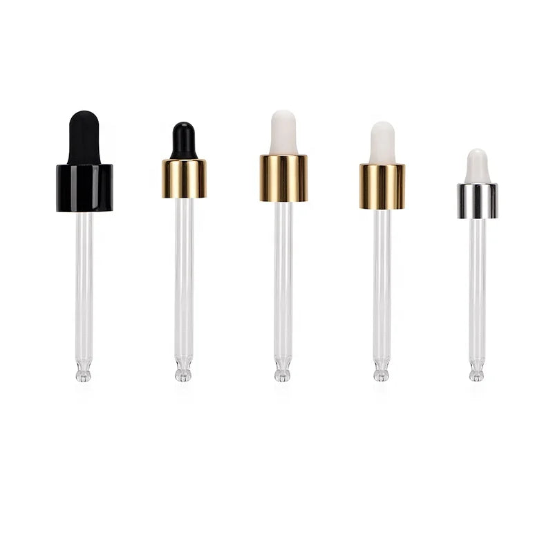 13/410 15/415 18/410 20/410 24/410 Gold Aluminum Collar Dropper Essential Oil Dropper for Glass Bottle