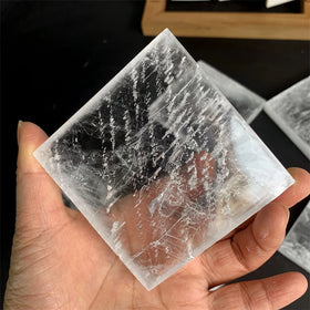 Wholesale Natural Crystal Healing Stones Selenite Square Slab for Decoration
