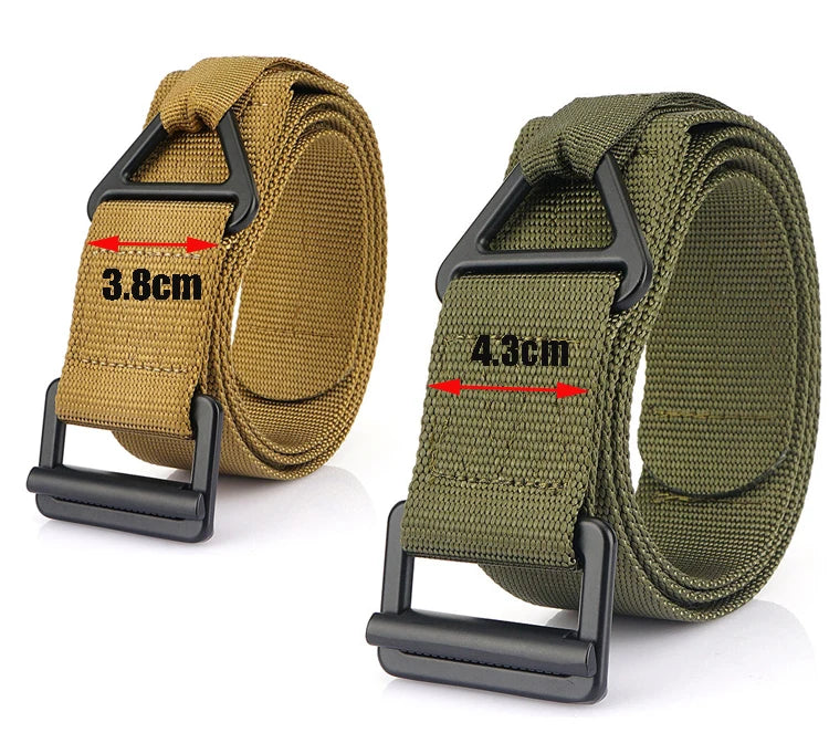 Men's Tactical Belt 1.5inch  Rigger Belt Utility Nylon Web Waist Work Belt for Men with V-ring Quick-Release Buckle