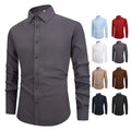 Polyester Shirt Men's High-grade Shirt Breathable Full Sleeve Shirt Men's Summer Cool