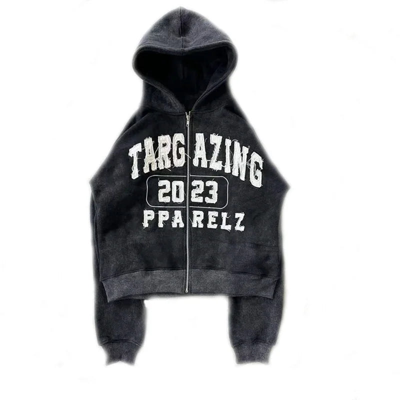 KY Mock Neck Fashion Design Printing Men's Oversize Hoodies Crop Top Plain Zip up Hoodie Custom
