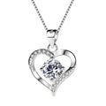 Custom Silver Jewelry Birthday Gift S925 Sterling Silver Vermiculite love Necklace Sent to His Wife Heart -shaped Necklace