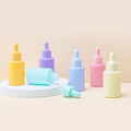 For MUB 30ml Glass Dropper Bottle with Flat Shoulder Cylinder Shape Colorful Skin Care Serum Screw Cap Sealing