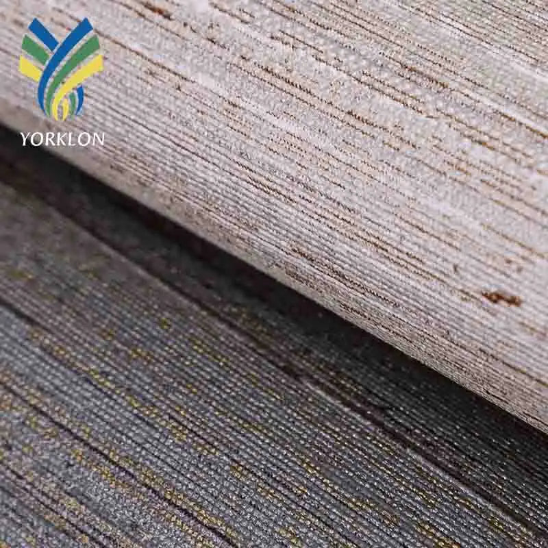 MONROE 2024 New Fireproof PVC Vinyl Interior Wallpaper Natural Textured Fabric Backed Waterproof Wall Covering for Hotels