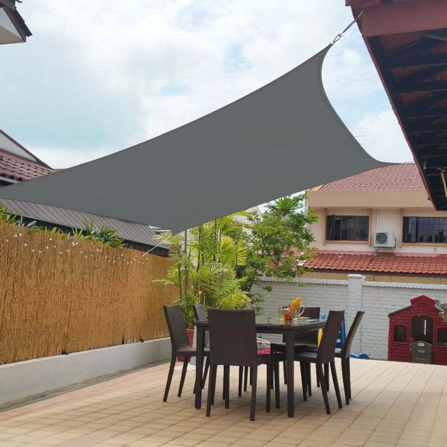 Factory Price 4x5m Waterproof Sun Shelter Sunshade Outdoor Garden Patio Pool Shade Sail Awning Camping Shade Cloth Large