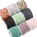 Fashion No Tarnish Stainless Steel Crystal Gold Cross Colorful Glass Beaded Chain for Women Bracelet Necklace Accessories