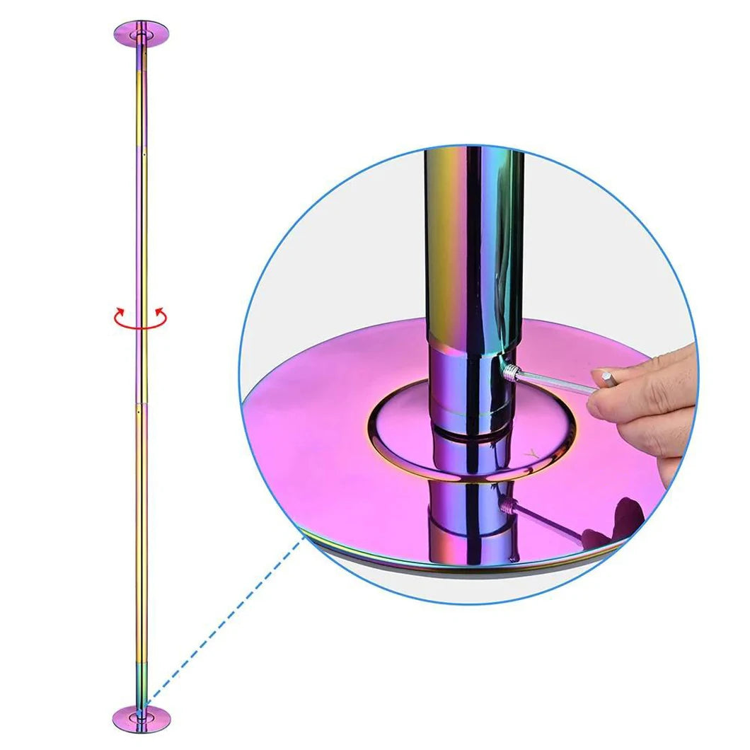 Portable Dancing Pole Stripper Pole Dance Kit Colorful for Dance Exercise Fitness