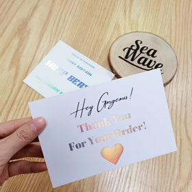 Custom 400 g Thank You Paper Cards With Your logo for Jewelry Greeting Cards Gift Packaging Business Greeting Paper Cards