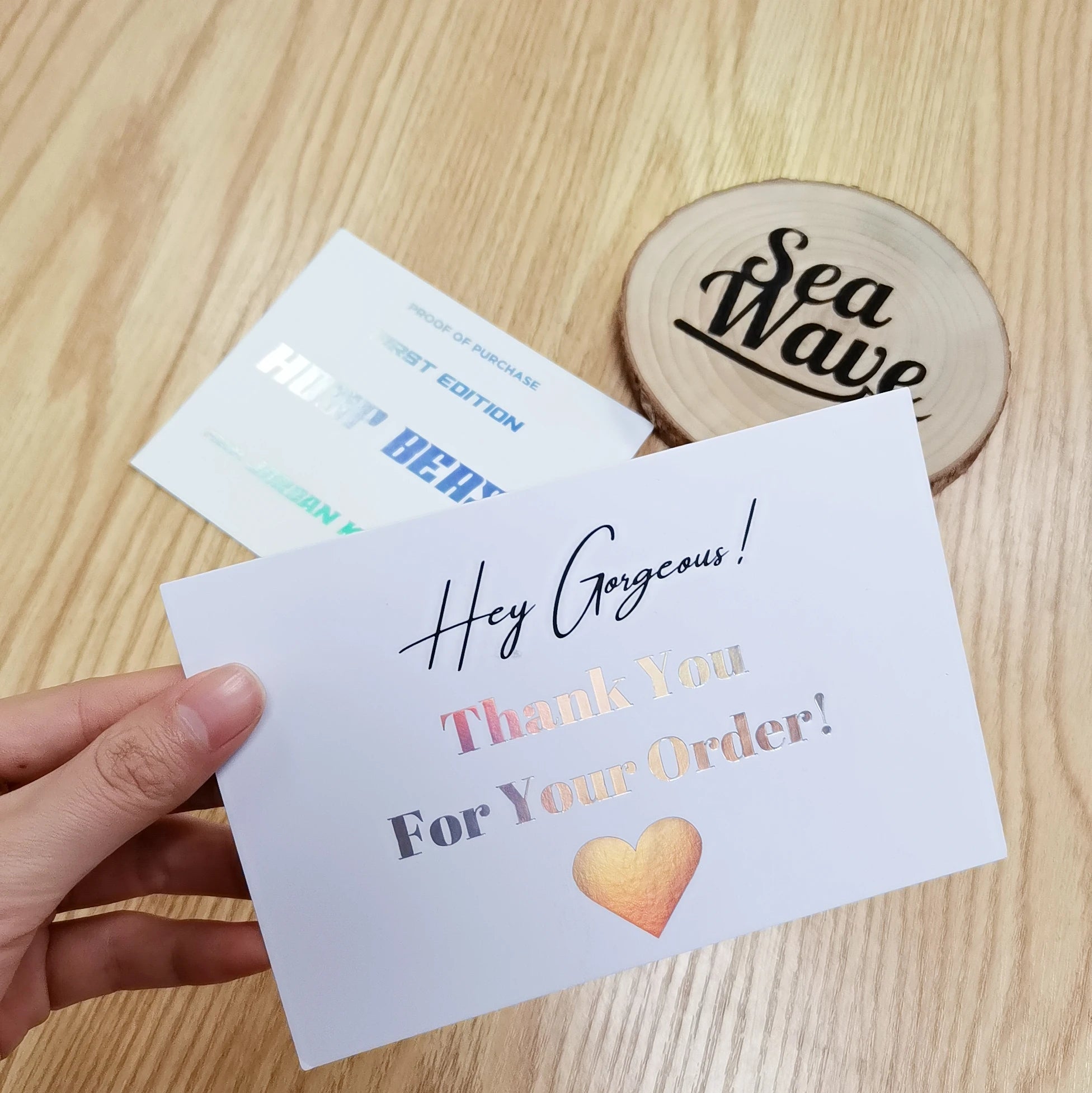 Custom 400 g Thank You Paper Cards With Your logo for Jewelry Greeting Cards Gift Packaging Business Greeting Paper Cards