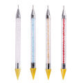 Rhinestone Picker Dotting Pen Dual-ended Rhinestone Studs Picker Wax Pencil Pen With Rhinestones Handle for Nail Tools
