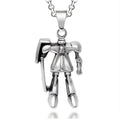 Cartoon Warrior Titanium Steel Personalized Men's Necklace Gift Women Steel Human Pendant with 3d Figure Statue Jewelry