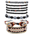 Handmade Woven Braid Multilayer Seed Bead Wholesale Bracelet Custom Tassel Fabric Bracelets on Refined Bohemian