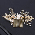 Wholesale Handmade Bridal Jewelry  Flower Hair Comb Alloy Rhinestone Wedding   Accessories