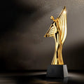 27cm Gold Resin Lady Event Crystal Trophy Award MH-J0392