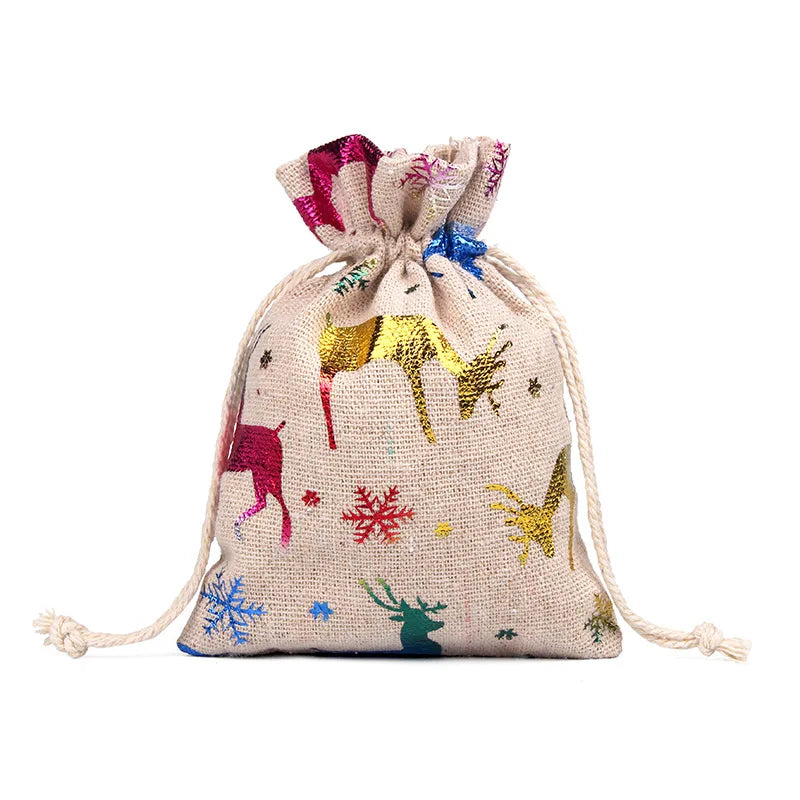 HOT SALE  Santa Bags for Gifts Personalized Christmas Sacks Christmas Decoration Santa Sacks Packaging Christmas Beam Canvas Bag