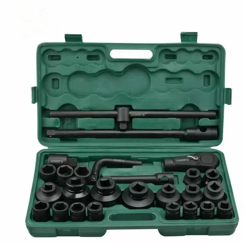 KTS-TL001 W026BB MECHANIC REPAIR TOOL BOX WRENCH SET 26 PIECE BLACK JACKHAMMER COMBINATION SLEEVE