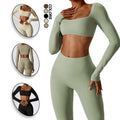 JY Sets 2 Piece Knitted Rib Fitness Wear Reasonable Price Gym Set Custom Slim Nylon Sports Suit Women Yoga Legging Pants Set
