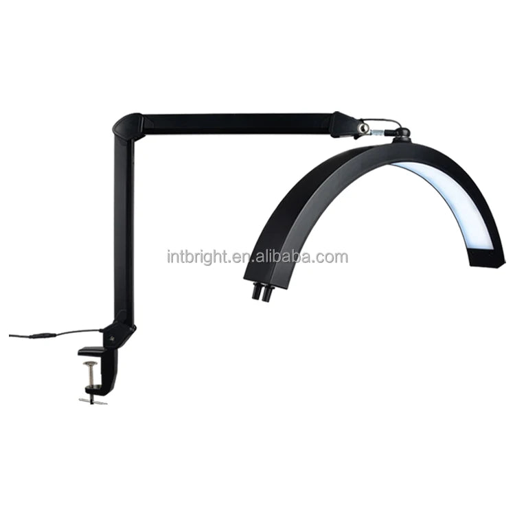 Hottest LED Swing Arm Beauty Led Moon Light Lamp with Clamp Lash Lamp for Lash Extension Manicure Half Moon Light