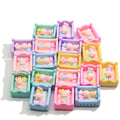 Artificial Kawaii 3D Baby Bed Resin Miniatures Kids Girls Dollhouse Toys Photography Prop Jewelry Accessory Supplier