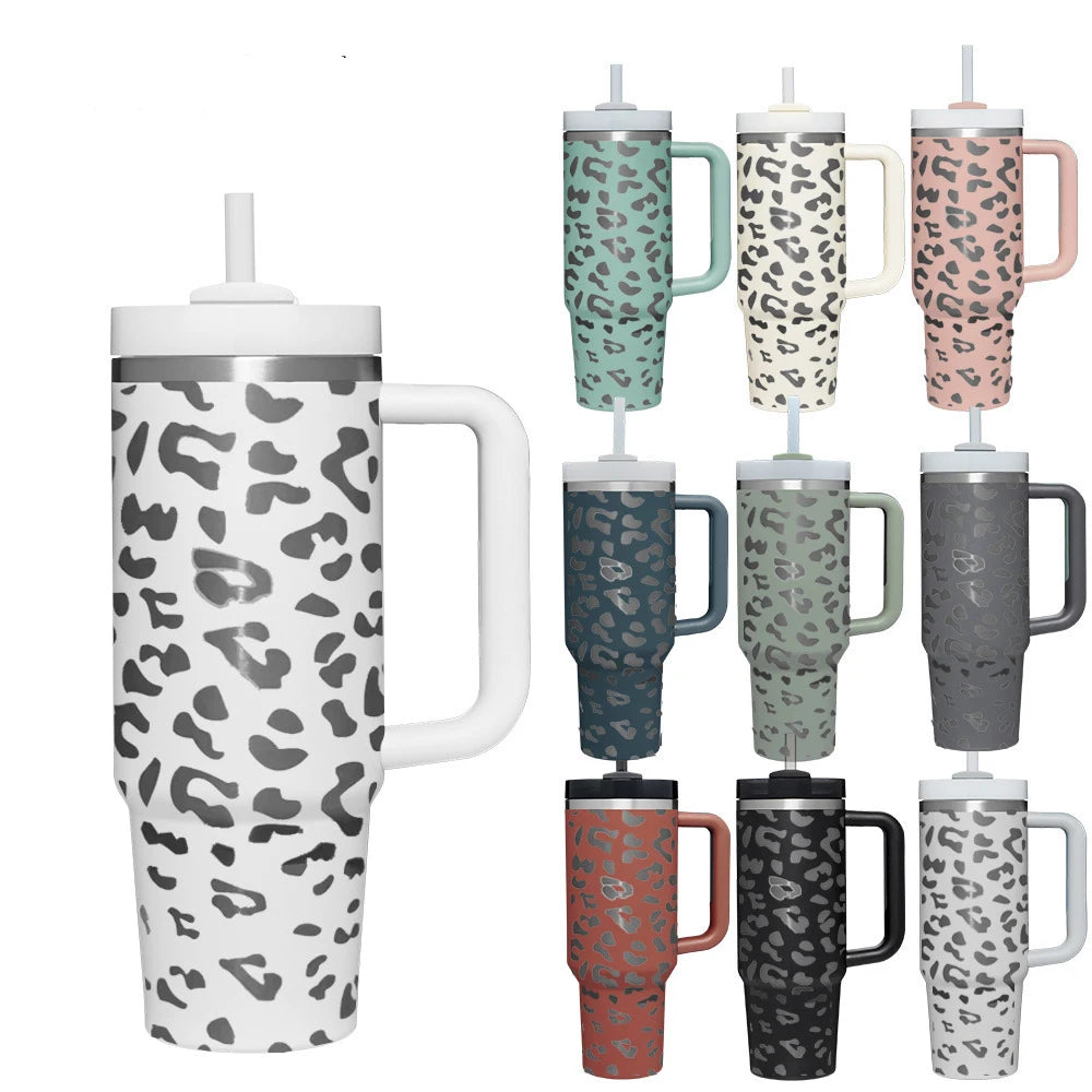 Double Wall Camping Tumbler Cups Stainless Steel Insulated Vacuum Tumblers Cup With Straw