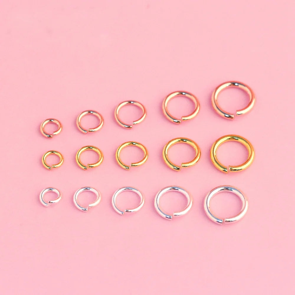 Wholesale 3mm-8mm Jump Rings Open Rings Connectors for DIY 925 Sterling Sliver Jewelry Findings