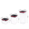 Stackable Clear Plastic Airtight Food Storage Container Set Organizer Storage Box for Cereal & Food Premium Storage Bins
