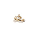 Gold Plated Small Ear Clip American Trendy Elegant Luxury Pearl Earrings Gold Foil Clip on Earrings Women
