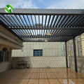 YST Outdoor Bioclimatic Aluminum Pergola Screen Eco-Friendly Waterproof Electric Gazebo Powder Coated for Patio Terrace Canopy