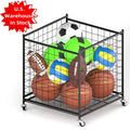 In Stock Metal Sports Rack Cage Garage Fitness Equipment Storage for Basketball Football Volleyball Soccer Balls Accessories MegaBDM