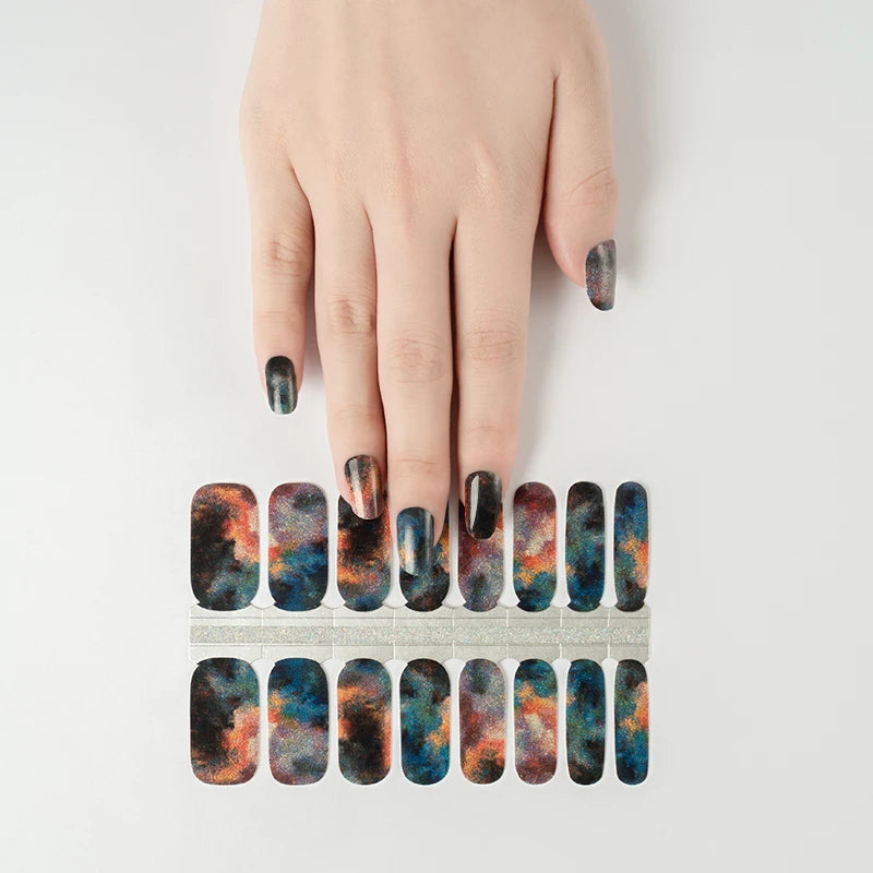 Latest Glitter Nail Polish Stickers New Custom Nail Sticker Wholesale Nail Polish Wraps