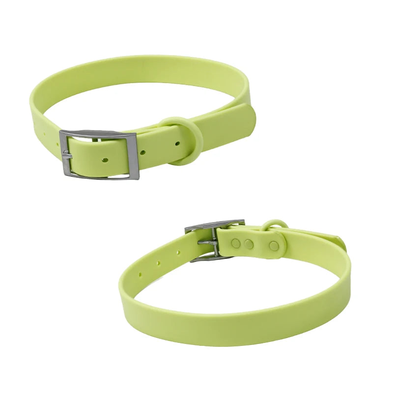 2025 Factory Support Customized Color Logo Package Hot Sale Waterproof PVC Coated Nylon Dog Collar Made Leather Plastic Tactical