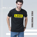 MOQ 2 Pieces 150 Gsm Men Tee Shirt  Custom Printed Pictures Tshirts Printing logo 100% Cotton Tshirt