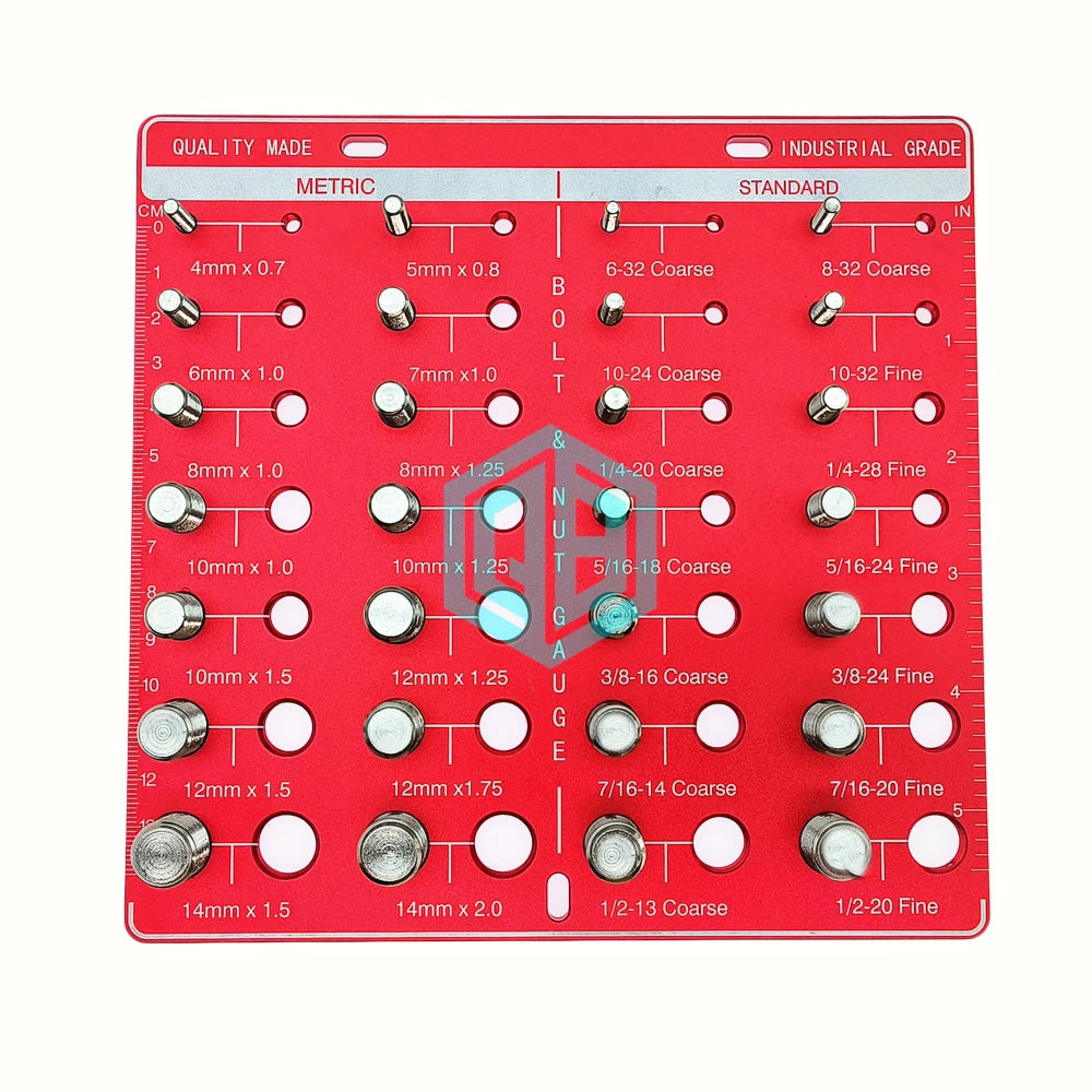 Upgrade Portable Nut & Bolt Thread Identifier Budget-Friendly 28 Gauges Compact Design for Small Repair Businesses
