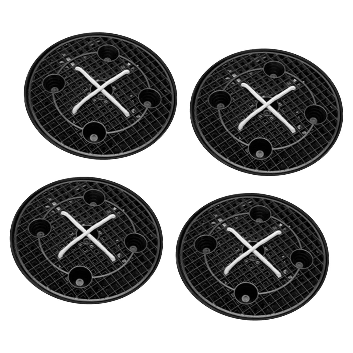 4 Pcs Self Watering Base Tray Set for Fabric Grow Bags Heavy-Duty Plastic Plant Pot Reservoir Stand for Gardening