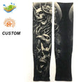 Unisex Custom Seamless Sports Compression Arm Sleeve Quick Dry Cool Sun Ice Silk Print Spandex Anti-UV Heat Protection