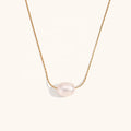 Dingran Minimalist Stainless Steel Jewelry Fresh Water Pearl Thin Necklaces Waterproof JewelryFor Women