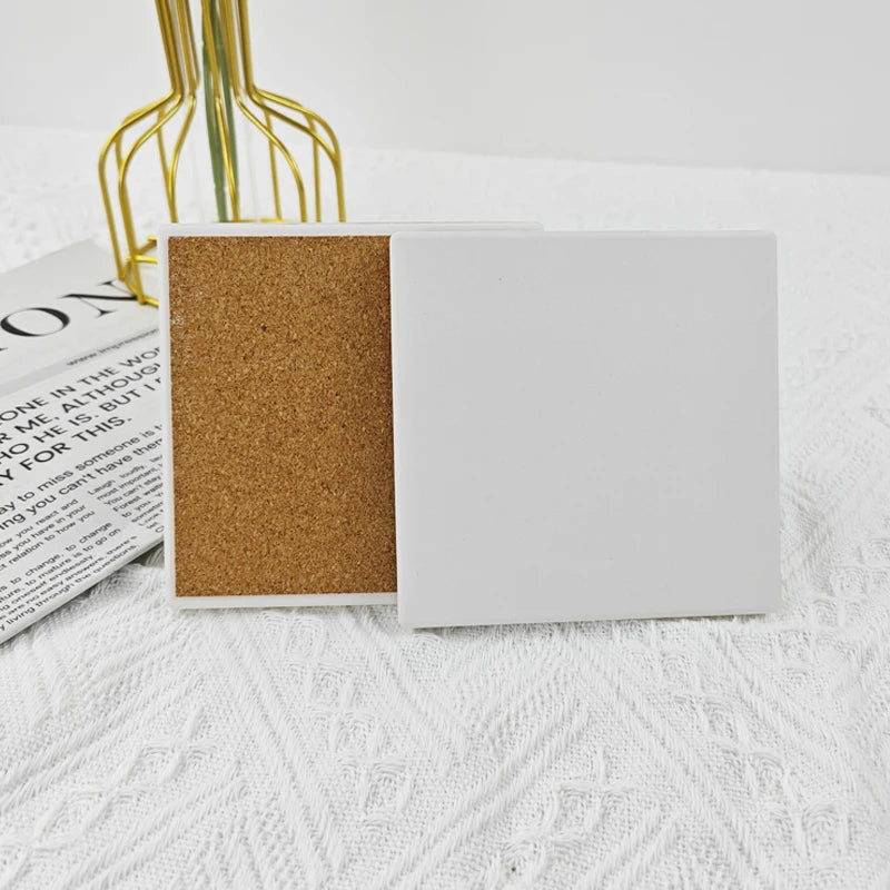 Glossy Ceramic Coasters Set Various Patterns Sublimation for Home Decor and Special Occasions High Quality