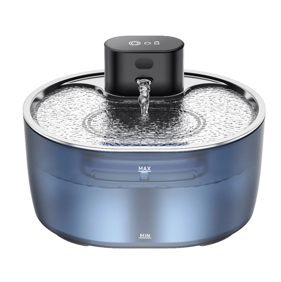 WINNOX 2026 New Design Cat Bowls 3.2L Cat Waterer Stainless Steel Automatic Water Dispenser Wireless Sensing Pet Water Fountain