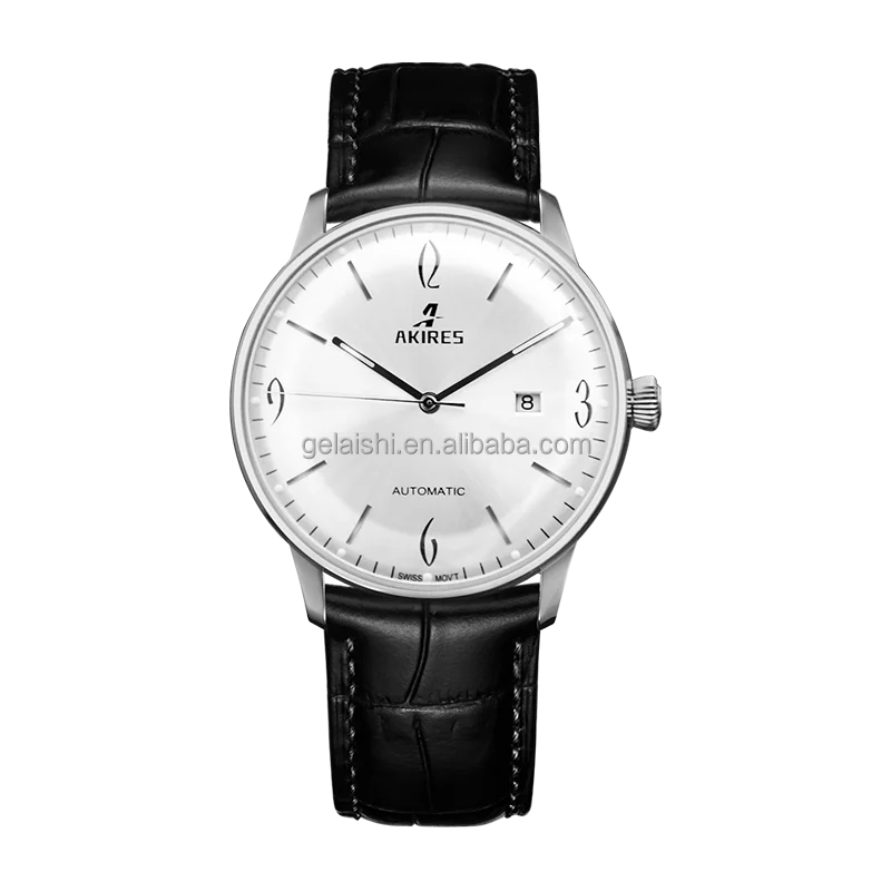 Good Quality Akires Brand Dome Sapphire Glass Water Resistant Luxury Business Men's Mechanical Automatic Wrist Watches