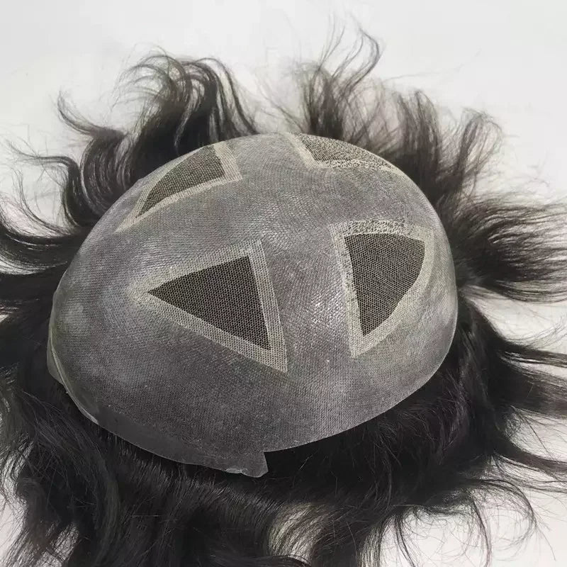 High Quality Nature Durable Q4 Corss Australia Base Hair System Hair Replacement Men Toupee Human Hair Toupee for Men