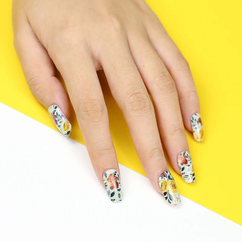 Huizi Shanghai Huizi Hot Sale Semi Gel Nail Polish Wraps Non-toxic Semi-cured Gel Nails Strips