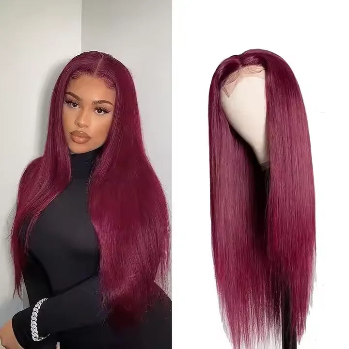 Lace Front Wig Real Human Hair 1b 30 99j Full Lace Wig Grey for White Women Pink Orange Blue Purple Brazilian Hair Swiss Lace