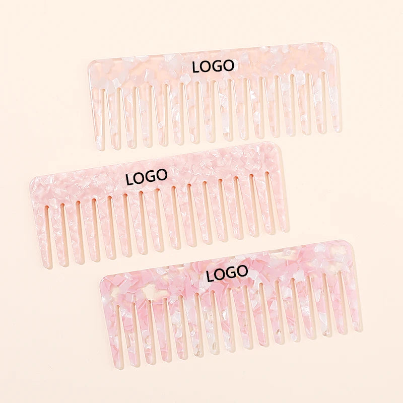 MiDairy CUSTOM LOGO COLOR 4mm Thickness   Tortoise Colors Large Hair Combs Tool Korea Design Wide Tooth Comb