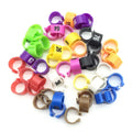 NO.1-100 Pigeon Rings 10 mm Pigeon Quail Rings Color Bird Foot Rings