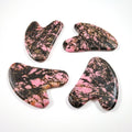 Huiying Quick to Ship Rhodonite jasper Guasha Board Heart Guastone