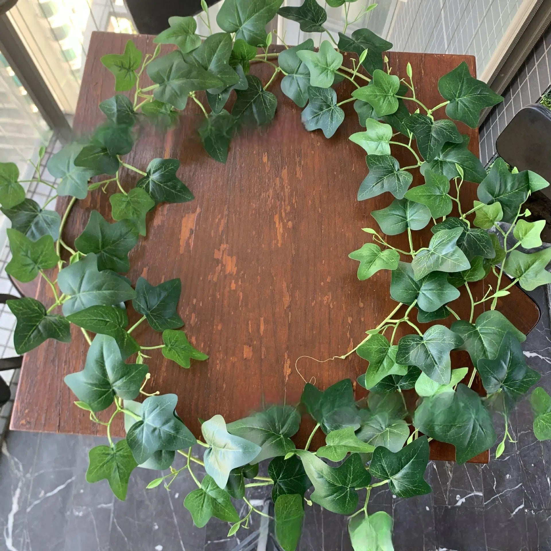 Outdoor UV Resistant Anti-Uv Decorative Rattan Leaves Artificial Ivy Sunscreen Decor Gardening Artificial Flowers Outdoor UV