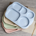 Lightweight Durable Eco-Friendly PP Plastic Square Divided Plates with 5 Compartments and Custom Pattern for Kids Quick Dispatch