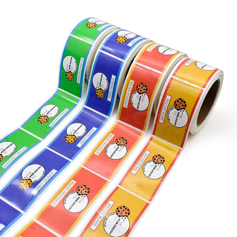 Custom Waterproof Vinyl Labels Sticker for Food Bottle Candy Snack Containers Custom Labels